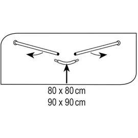 RIDDER Universal-Winkelstange Wien Ø 25 mm weiß