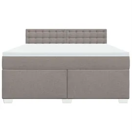 vidaXL Boxspringbett 180 x 200 cm Taupe