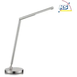 Knapstein Tischleuchte DINA-T, 9.4W 2700K, CRi >90, mit Gestensteuerung, verstellbar, Mattnickel GKS-61.627.05