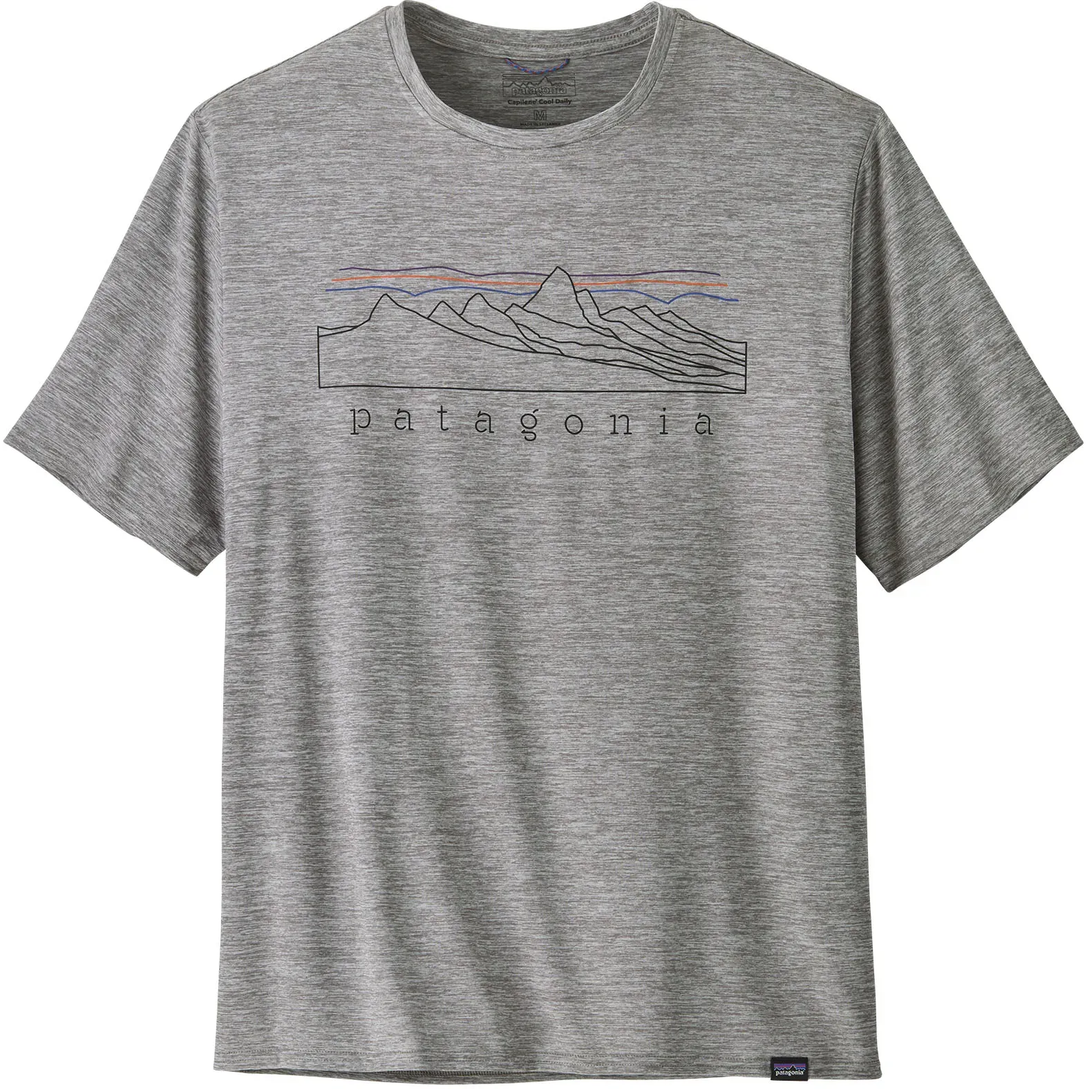 Patagonia Herren Cap Cool Daily Graphic Shirt - M - Stratapeaks: Feather Grey