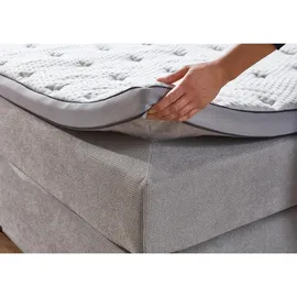 Roller Boxspringbett 160 x 200 cm H2/Silber