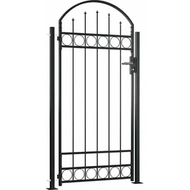 vidaXL Gartentor 105 x 204 cm Schwarz/Metall