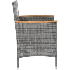 vidaXL Garten-Essgruppe 5-tlg. Grau