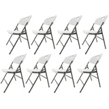 Hti-Living Klappstuhl 8 Stück Weiß