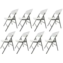 Hti-Living Klappstuhl 8 Stück Weiß