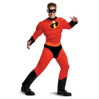Disguise Herrenkostüm Mr. Incredible Classic Muscle für Erwachsene, Rot/Ausflug, einfarbig (Getaway Solids), XXL (50-52) - 50-52