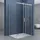 doporro Eckdusche mit Schiebetür 75 x 120 cm silber Klarglas Duschkabine
