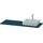 Duravit Konsole XSquare 140x55x1,6cm, m 1 AS, AS re, blau s-matt