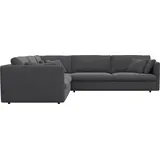 flexlux Eckcouch Polyester 3-Sitzer Grau