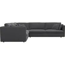 flexlux Eckcouch Polyester 3-Sitzer Grau