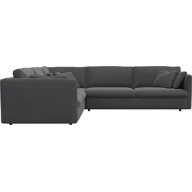 flexlux Eckcouch Polyester 3-Sitzer Grau