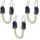 Relaxdays Türkordel 3er Set grau Creme,Grau