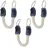 Relaxdays Türkordel 3er Set grau Creme,Grau