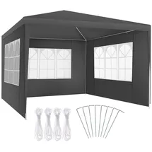 Tectake tectake® Pavillon, 3 x 3 m, im Stecksystem, mit UV-Schutz, wasserdicht,
