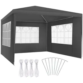 Tectake tectake® Pavillon, 3 x 3 m, im Stecksystem, mit UV-Schutz, wasserdicht,
