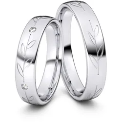 Partnerringe / Freundschaftsringe Floral 925er Silber - 5681