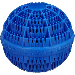 Relaxdays Waschball 2er Set, Waschkugel für Waschmaschine, Waschen ohne Waschmittel, umweltfreundlich, Wäscheball, blau