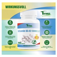 Vitamin D3 5000 I.E Vitamin K2 , 365 Tabletten MK-7 Menachinon-7 D3+K2 5000 iI.u