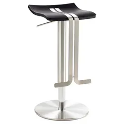 Mayer Sitzmöbel Barhocker »1208«, Breite: 39 cm, höhenverstellbar, Polyurethan, schwarz