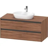 Duravit Ketho.2 Waschtischunterbau, 1200x568x550mm, K24897079790000, Farbe: Nussbaum Natur Dekor