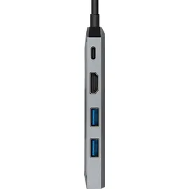 AISENS Docking USB-C 3.2 5 in 1 Multiport Grau,