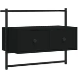 vidaXL TV-Wandschrank Schwarz 60x30x41 cm