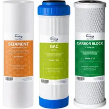 iSpring F3 6 Monate Vorfilter Ersatzfilterpatronen-Set für Standard Umkehrosmose RO Systeme