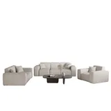 Fun Möbel Sofaset Designersofa CELES PREMIUM 3-2-1 in Stoff Scala, Hellbeige