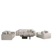 Fun Möbel Sofaset Designersofa CELES PREMIUM 3-2-1 in Stoff Scala, Hellbeige