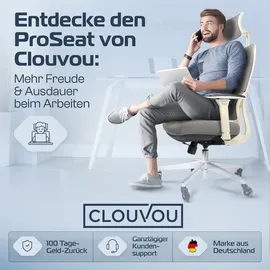 clouvou ProSeat Ergonomisch Creme-Weiß