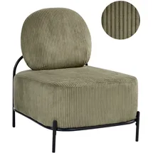 Beliani Sessel LUNDE Cord 72 x 71 x 70 cm Grün