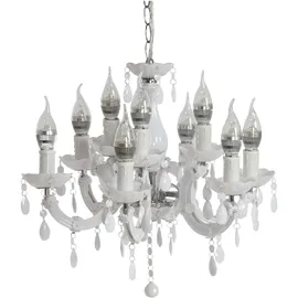 MCW LED-Kronleuchter HW155, Hängeleuchte Lüster, 9-flammig 27W ~ weiß