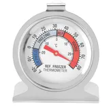 Gefrierschrank Thermometer Edelstahl Großes Zifferblatt Gefrierschrank Kühlschrank Thermometer Temperaturanzeige Werkzeug
