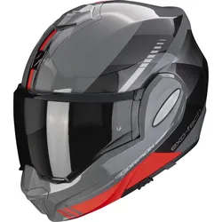 Scorpion Exo-Tech Evo Genre Klapphelm, schwarz-grau-rot, Größe L für Männer