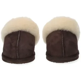 SHEPHERD Hausschuhe Lammfell Braun 36