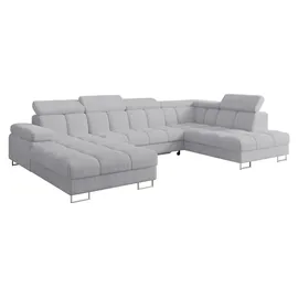 altdecor Ecksofa COMA U Cord 3-Sitzer Grau