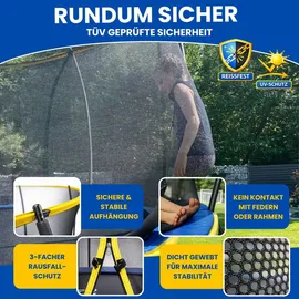 Zero Gravity Outdoor Trampolin 427 cm rund Blau/Gelb