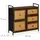 Relaxdays Highboard 77 x 85 x 31,5 cm Braun/Schwarz
