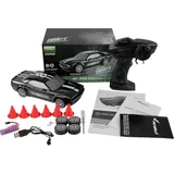 AMEWI Drift Muscle Car 4WD 1:20 RTR schwarz RC ferngesteuert Auto mit Unterbodenbeleuchtung