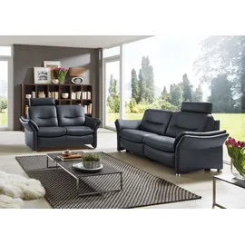 Hukla Couch Glattleder 2-Sitzer Blau