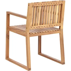 Beliani Sassari Premium Gartenstuhl 2er Set 59 x 59 x 108 cm hellgrün