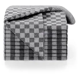 Blumtal Geschirrtücher Baumwolle 50x70 cm im 10er Set - Oeko-TEX zertifizierte Küchentücher - extrem saugstarke Geschirrhandtücher - Küchenhandtücher waschbar 95 °C - Geschirrtuch Schwarz-Weiß Karo
