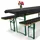 Beautissu Bierbankauflage 70 x 220 cm grau 3-tlg.