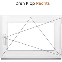 Kellerfenster Fenster Kunststoff-2 fach Verglasung-Dreh Kipp-Breite: 40-55 cm Premium - 450