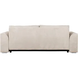 INOSIGN 3-Sitzer INOSIGN "BEATRICE, B: 250 cm - wahlweise mit Bettfunktion", beige (creme), B:250cm H:92cm T:107cm, 100% Polyester, Sofas, u. Bettkasten, incl. 2 Zierkissen