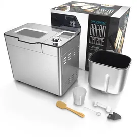 Arendo Brotbackautomat 550W, Brotbackmaschine, 25 Programme, glutenfreies Backen, Joghurtfunktion, 1 kg Kapazität, Direktantrieb