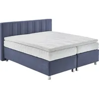 Westfalia Schlafkomfort Boxspringbett, blau (navy), B:195cm L:210cm, Bezug: 100%