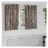vidaXL Vorhänge 2 Stk Cappuccino 140 x 140 cm Samt 4107668