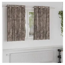 vidaXL Vorhänge 2 Stk Cappuccino 140 x 140 cm Samt 4107668