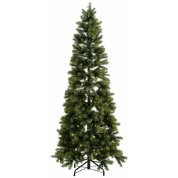 Künstlicher Weihnachtsbaum CREATIV DECO "Weihnachtsdeko, künstlicher Christbaum, Tannenbaum", grün, H:210cm Ø:96cm, Polyethylen, Weihnachtsbäume, in schlanker Form, mit LED-Lichterkette